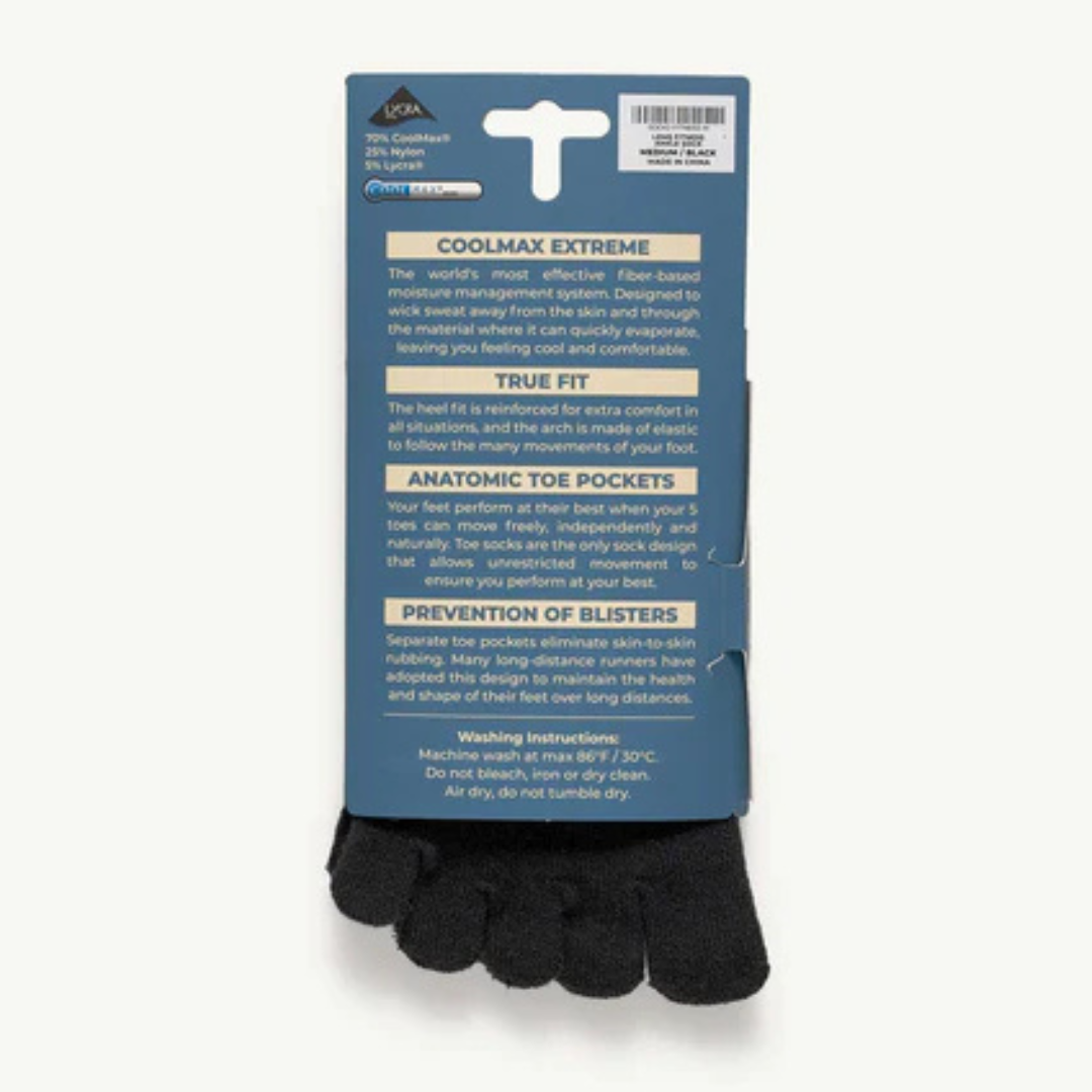 Lems Fitness Ankle Toesock - Black