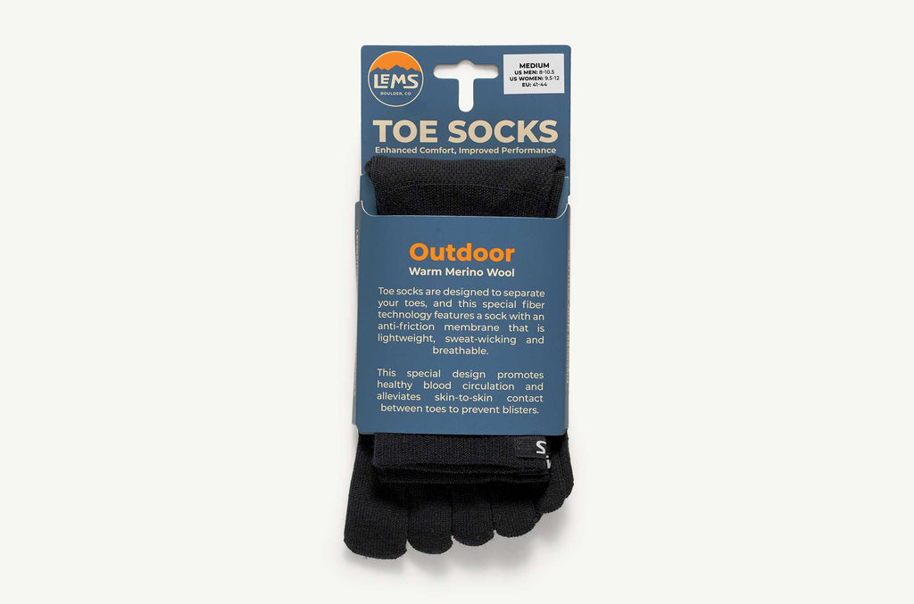 Lems Outdoor Crew Toesock - Black