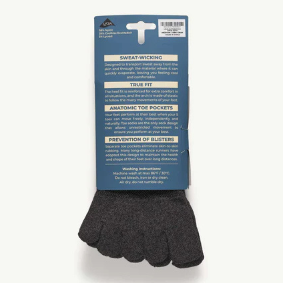 Lems Outdoor Crew Toesock - Dark Grey